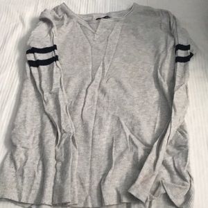 AE White Stripe Sweater